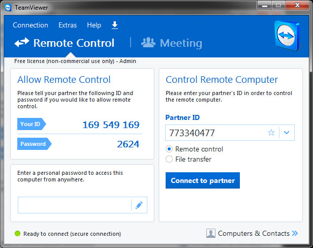 Teamviewer Remote support for webhosting, email problems etc.